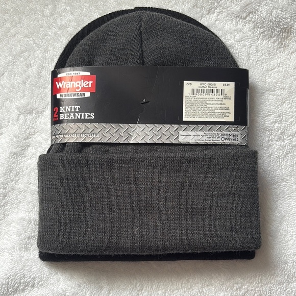 Wrangler Gray Knit Beanie Duo - Picture 4 of 4